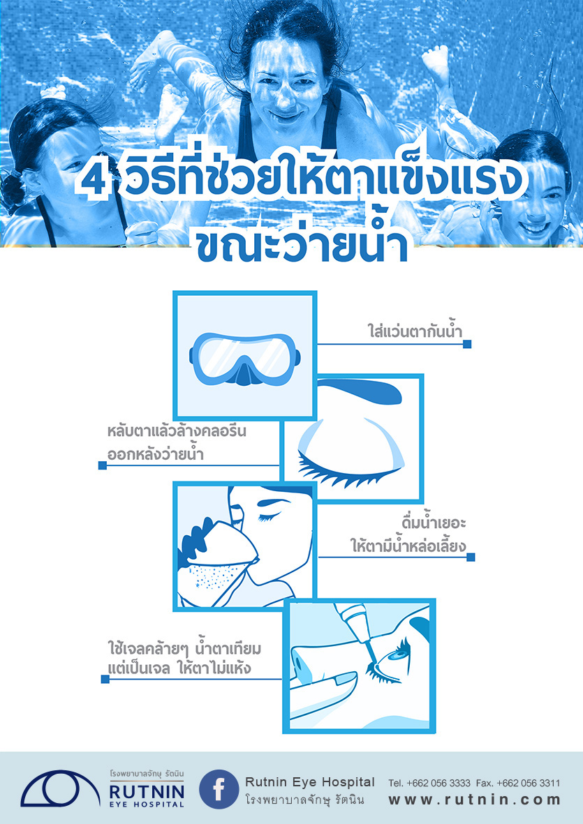 4 วิธีที่ช่วยให้ตาแข็งแรงขณะว่ายน้ำ